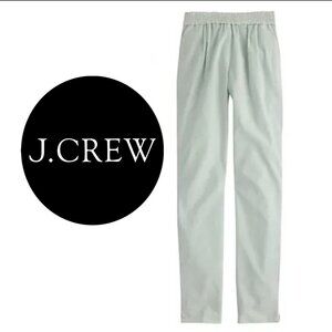 J. CREW Harlow Pull On Drawstring Wool blend Pants. Pale Grey 12. EUC
